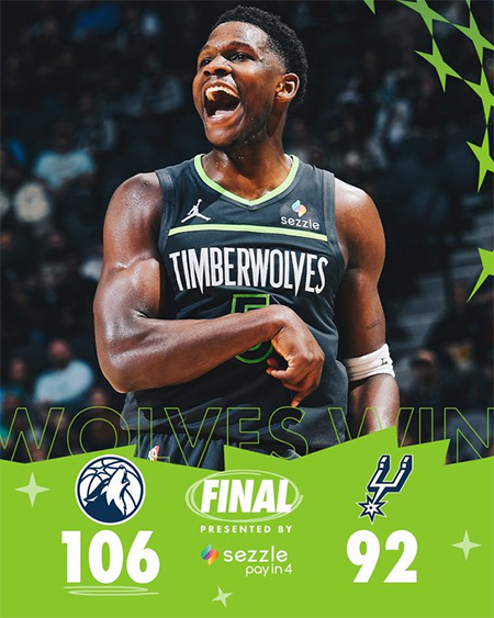 NBA,森林狼,马刺